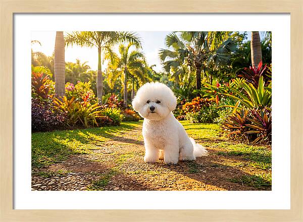 Bichon Frise In Tropical Paradise