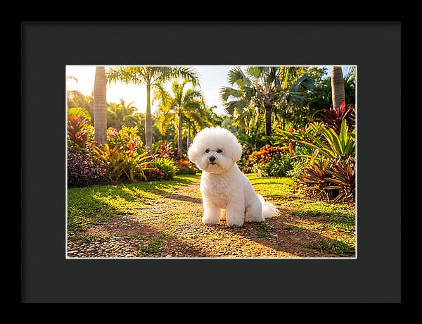 Bichon Frise In Tropical Paradise