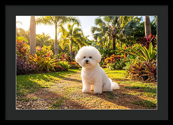 Bichon Frise In Tropical Paradise