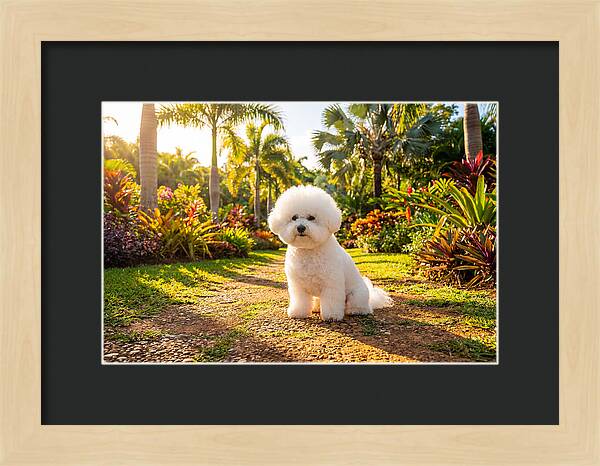 Bichon Frise In Tropical Paradise