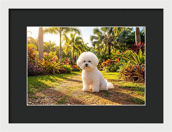 Bichon Frise In Tropical Paradise