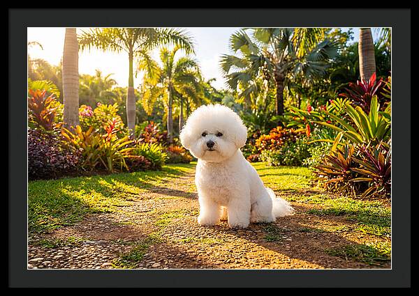 Bichon Frise In Tropical Paradise