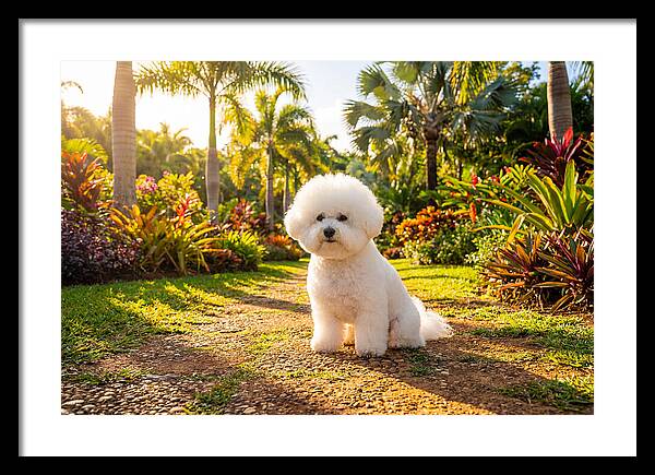 Bichon Frise In Tropical Paradise