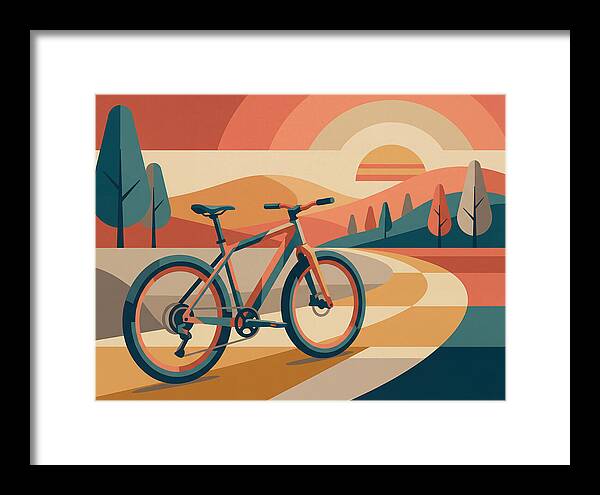 Bicycle Adventure In Colorful Landscape