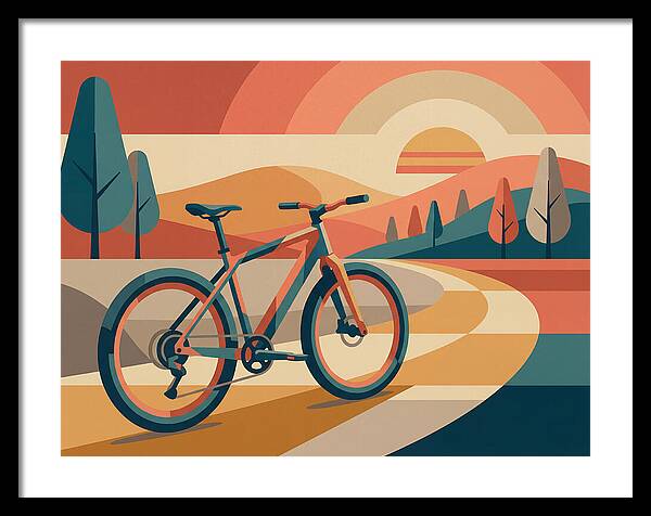 Bicycle Adventure In Colorful Landscape