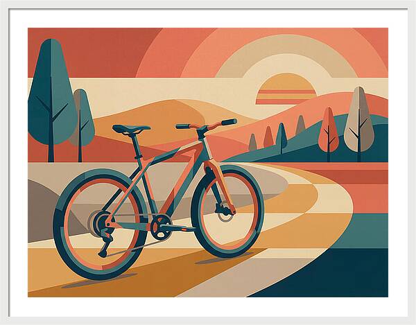 Bicycle Adventure In Colorful Landscape