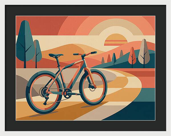 Bicycle Adventure In Colorful Landscape