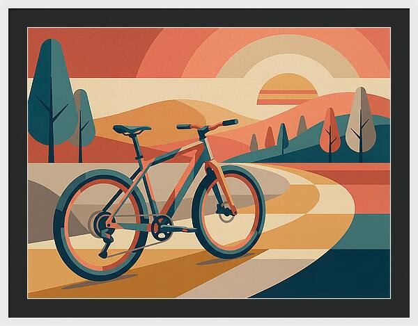 Bicycle Adventure In Colorful Landscape