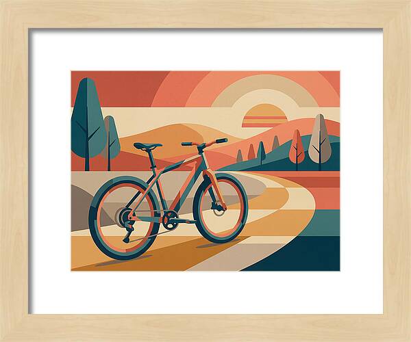 Bicycle Adventure In Colorful Landscape