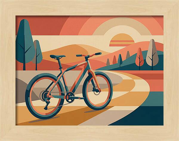 Bicycle Adventure In Colorful Landscape