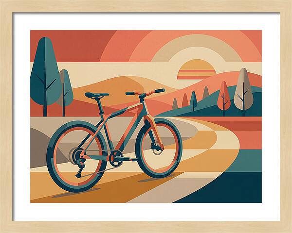 Bicycle Adventure In Colorful Landscape