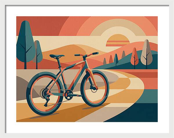 Bicycle Adventure In Colorful Landscape