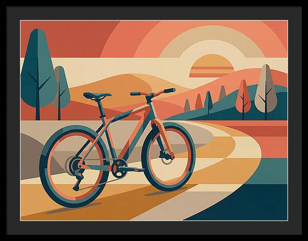 Bicycle Adventure In Colorful Landscape