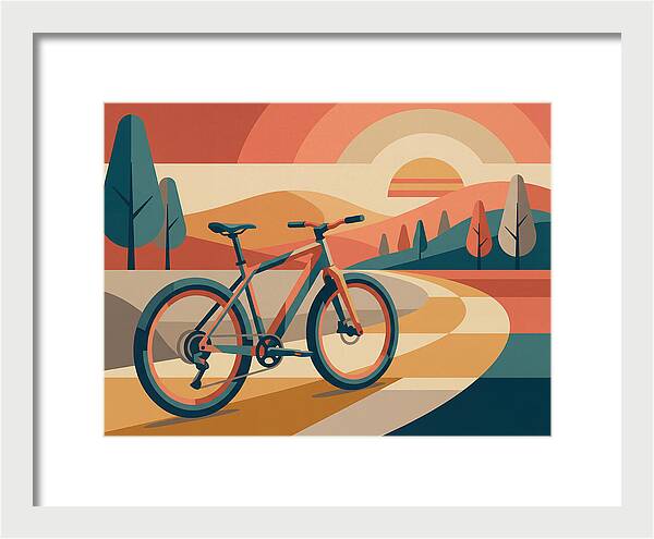 Bicycle Adventure In Colorful Landscape