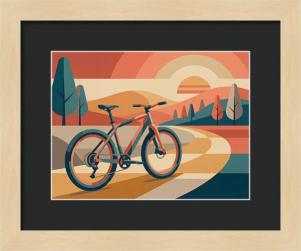 Bicycle Adventure In Colorful Landscape