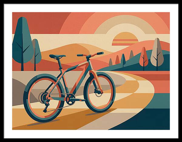 Bicycle Adventure In Colorful Landscape