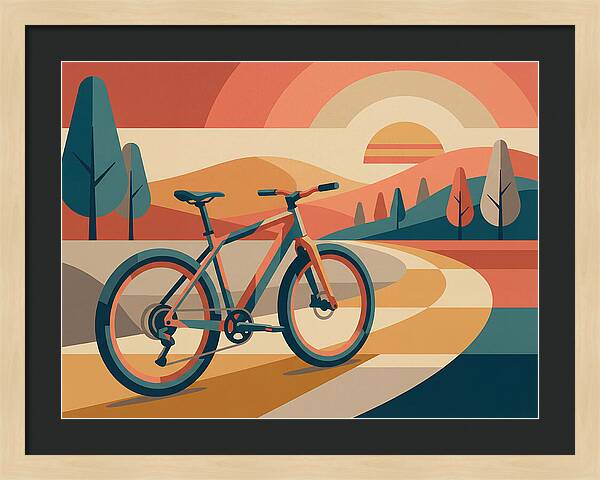 Bicycle Adventure In Colorful Landscape