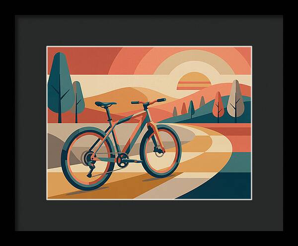 Bicycle Adventure In Colorful Landscape