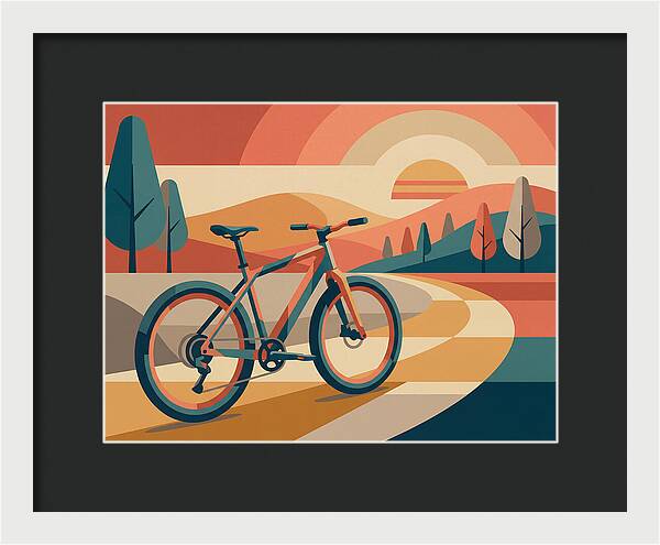 Bicycle Adventure In Colorful Landscape