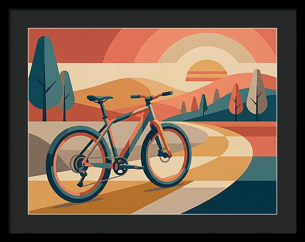 Bicycle Adventure In Colorful Landscape