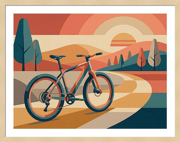 Bicycle Adventure In Colorful Landscape