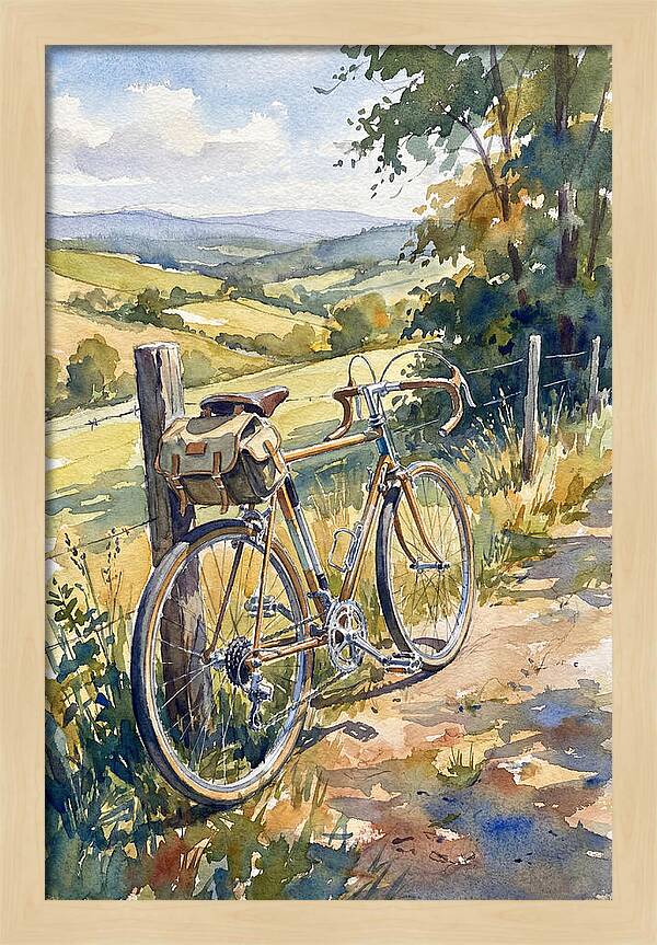 Bicycle Against Scenic Landscape