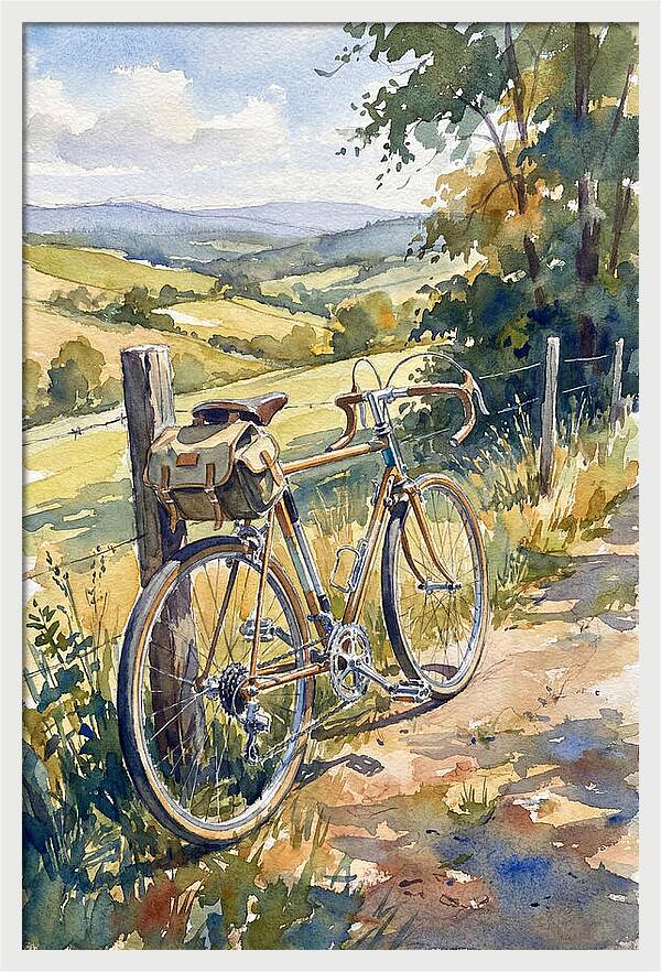 Bicycle Against Scenic Landscape