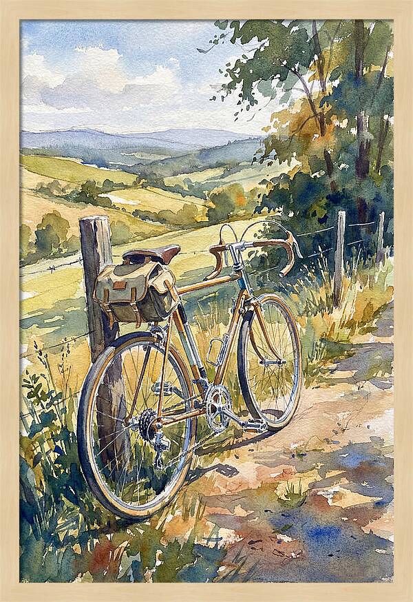 Bicycle Against Scenic Landscape