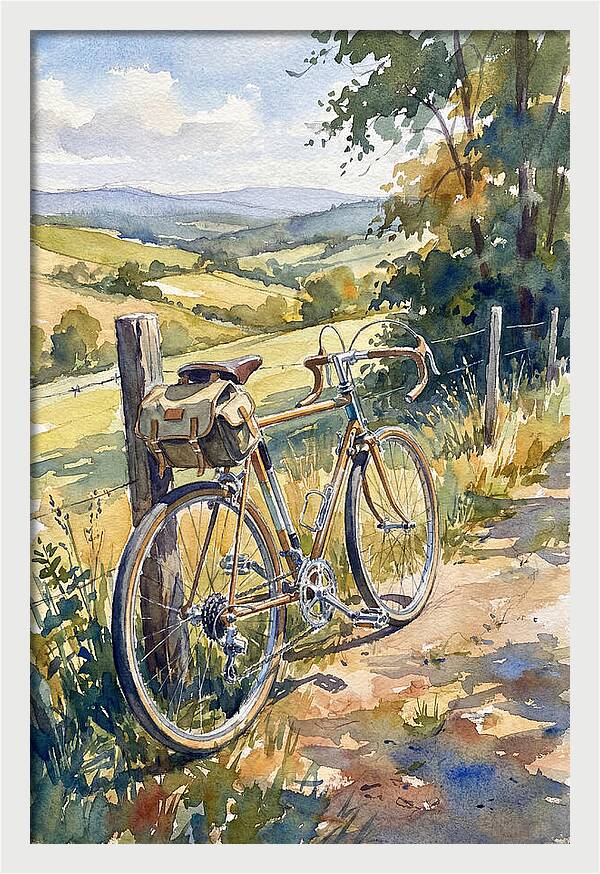 Bicycle Against Scenic Landscape