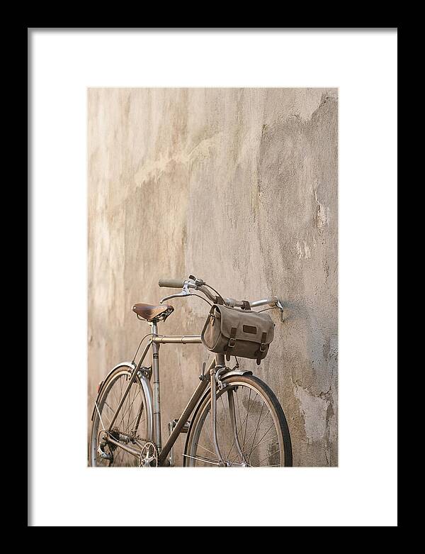 Bicycle Against Textured Wall