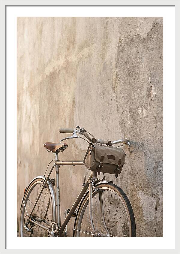 Bicycle Against Textured Wall