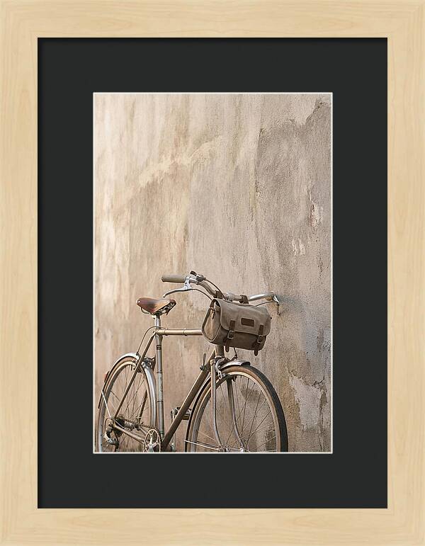 Bicycle Against Textured Wall