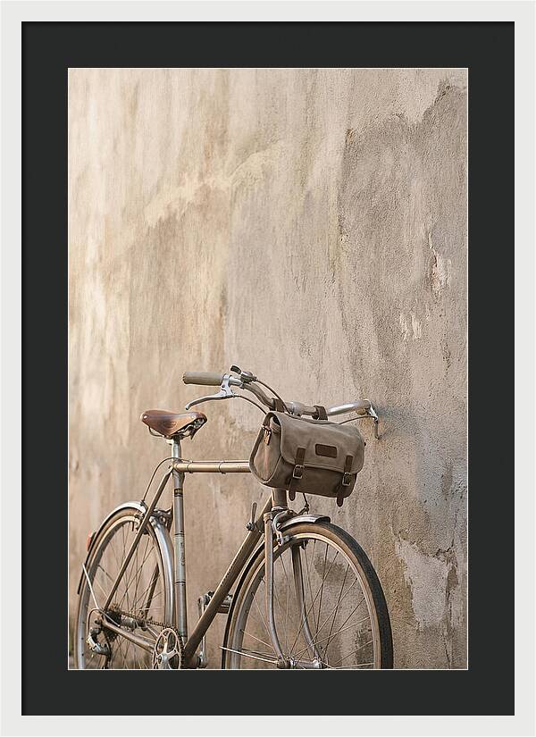 Bicycle Against Textured Wall