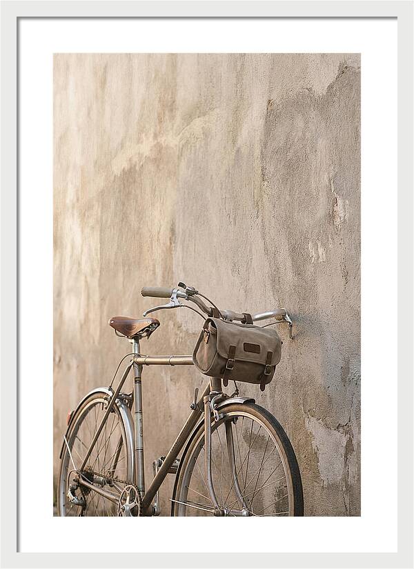 Bicycle Against Textured Wall