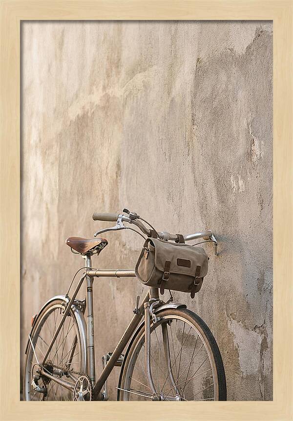 Bicycle Against Textured Wall