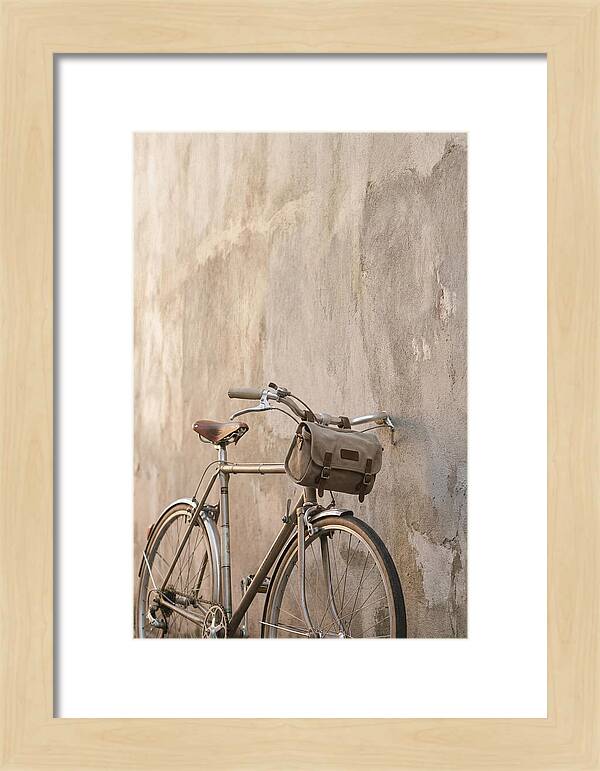 Bicycle Against Textured Wall