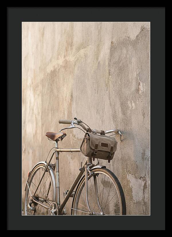 Bicycle Against Textured Wall