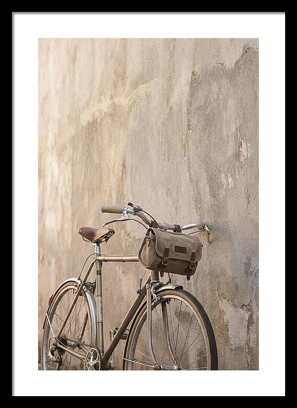 Bicycle Against Textured Wall