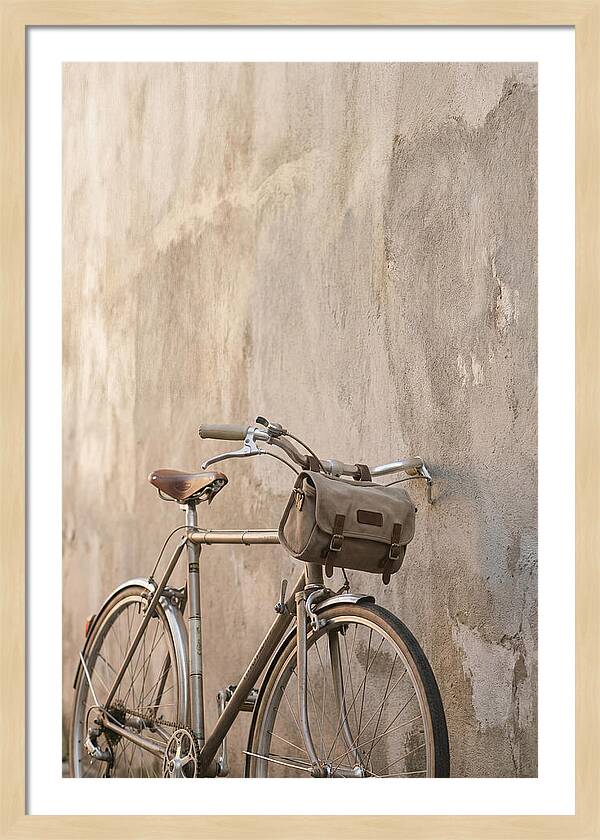 Bicycle Against Textured Wall