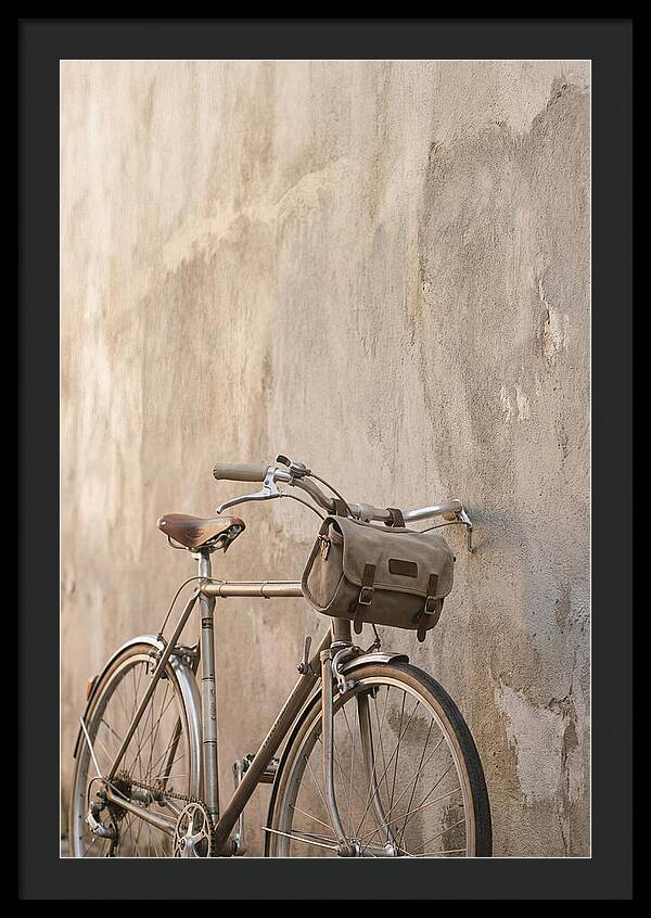 Bicycle Against Textured Wall