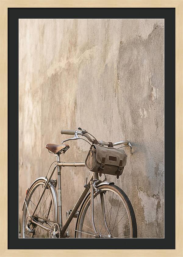 Bicycle Against Textured Wall