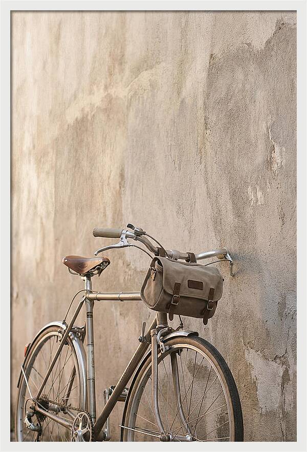 Bicycle Against Textured Wall