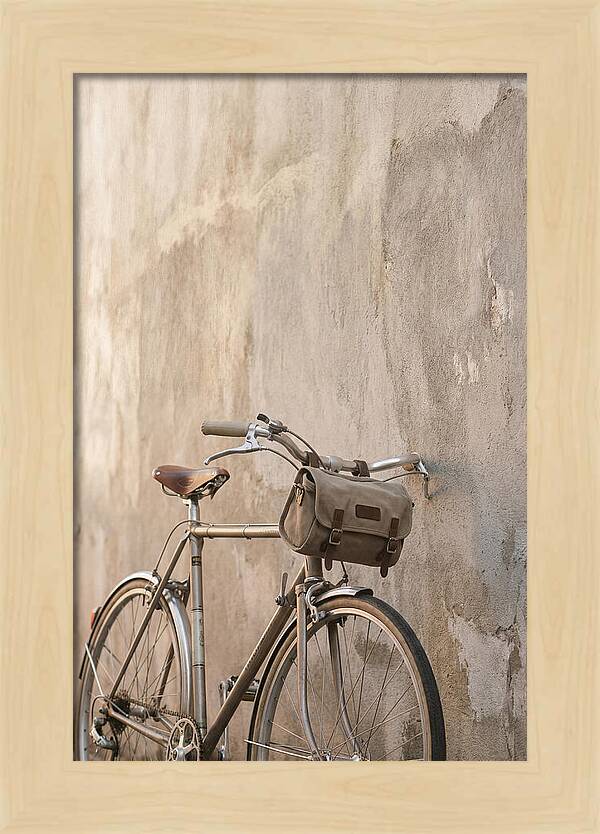 Bicycle Against Textured Wall