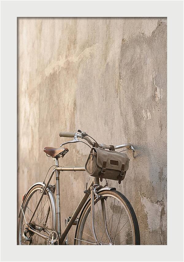 Bicycle Against Textured Wall