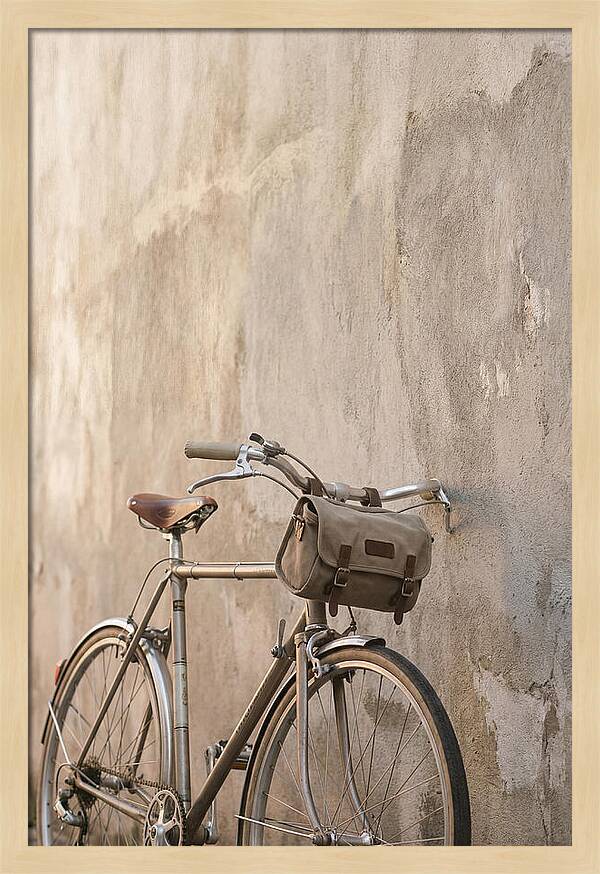 Bicycle Against Textured Wall