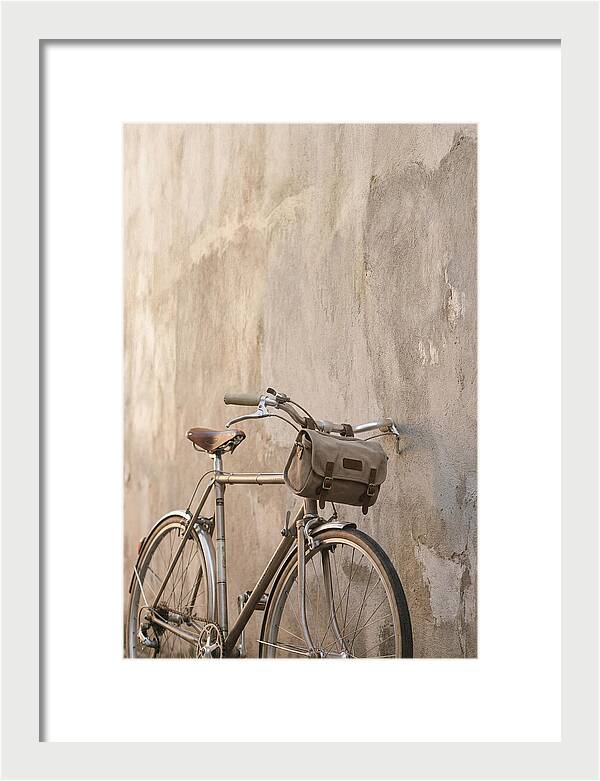 Bicycle Against Textured Wall
