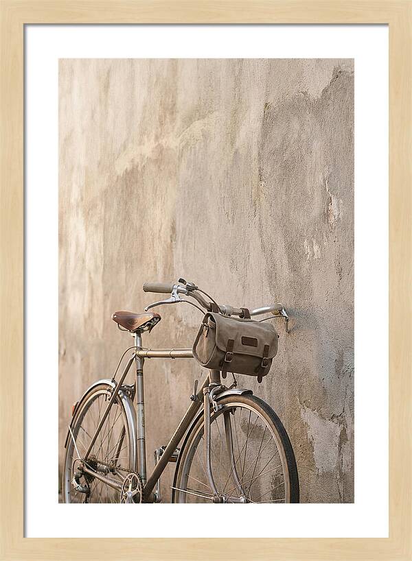 Bicycle Against Textured Wall