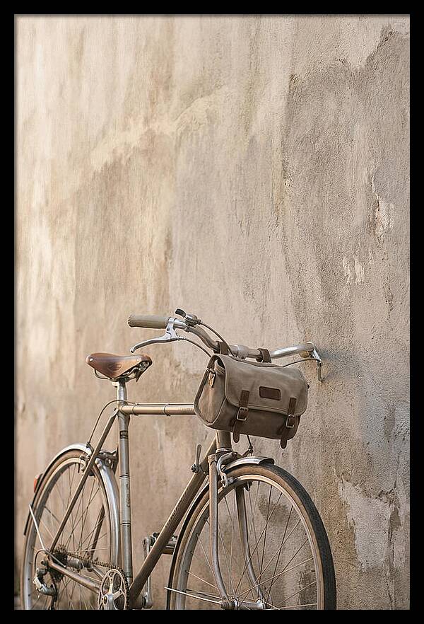 Bicycle Against Textured Wall