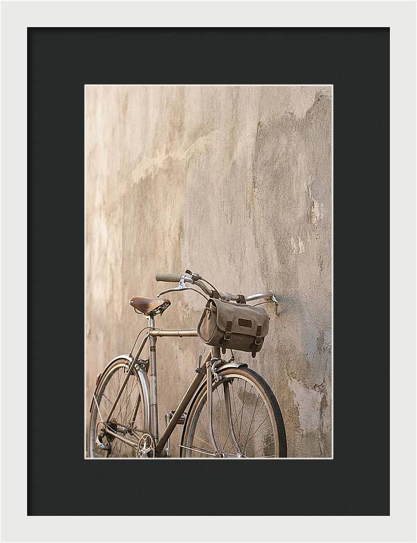 Bicycle Against Textured Wall