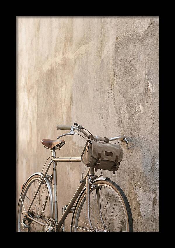 Bicycle Against Textured Wall